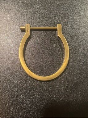Miansai Matte Gold Hinged Screw Cuff Bracelet